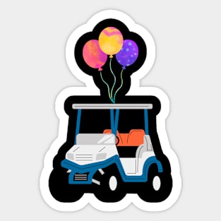 Golf Birthday Party Sticker